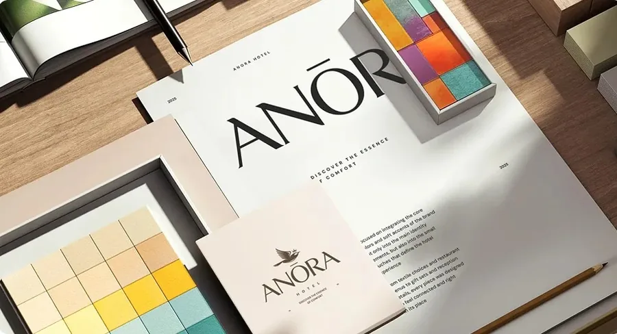 Anora Hotel brand identity