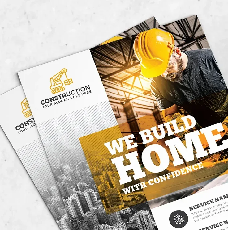 Construction services flyer