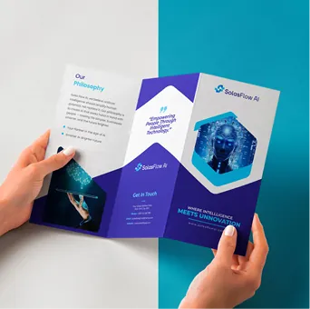 Technology company tri-fold brochure