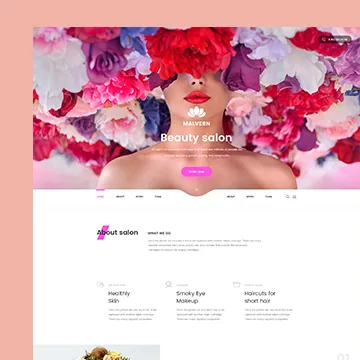 Beauty salon landing page