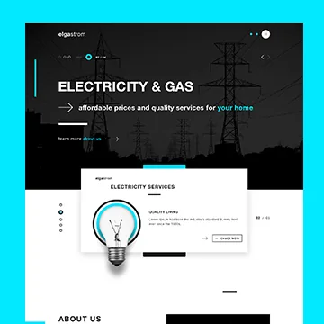Electricity and gas utility website