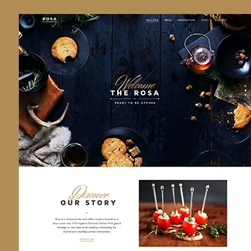 Elegant restaurant website