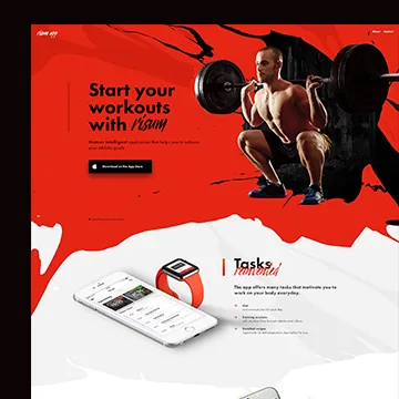 Fitness app landing page