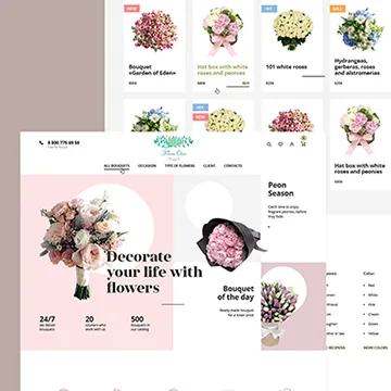 Flower shop e-commerce website