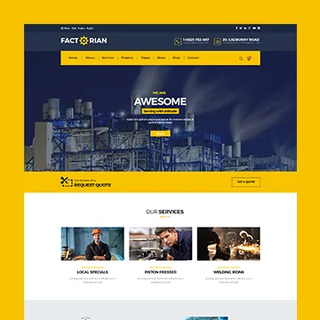 Industrial factory website