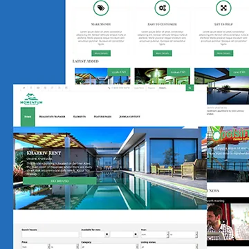 Real estate rental website
