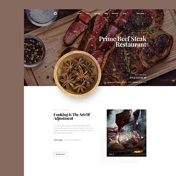 Steak restaurant website