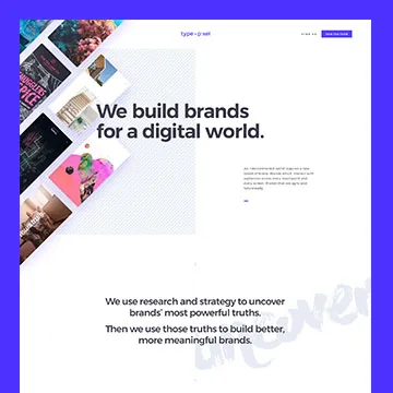 Type and Rebel brand studio website