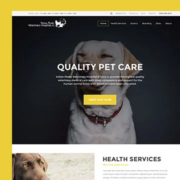 Veterinary hospital website